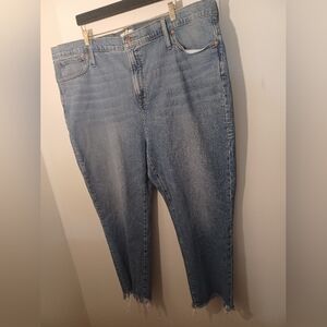 Madewell The Perfect Vintage Crop Jean Medium Wash No Size Tag Waist 46 Inches